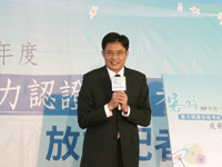 行政院客委會主委黃玉振在99年度客語能力認證初級考試放榜記者會上致詞
